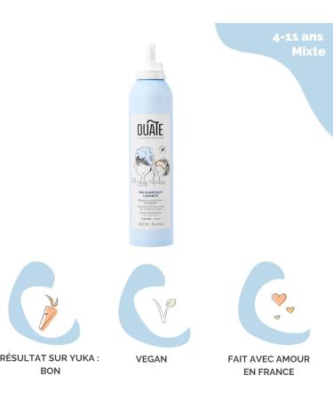 OUATE - Ma Chantilly Lavante - Cleansing and moisturizing mousse - For face body and hair - 4-11 Years - 95% Natural Ingredients - Vegan - Made in France - 250 ml - Buy Online on GoSupps.com