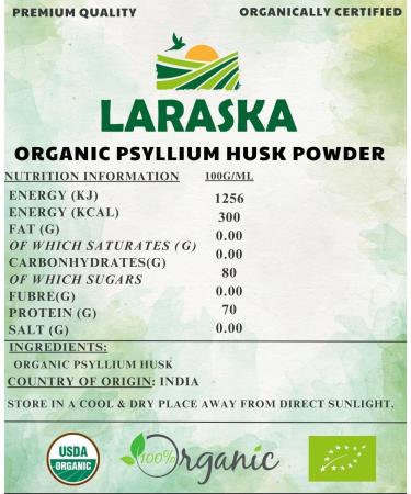 Organic Psyllium Husk Powder 500g - Natural Fiber Supplement for Gut Health - Buy Online on GoSupps.com
