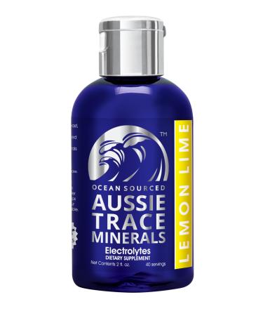 Aussie Trace Minerals - with Lemon Lime Organic Extracts | 2oz / 60mL | Electrolyte Hydration Drops | Magnesium Rich Low Sodium