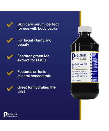 Premier Research Labs Medi-Mineral Serum - Natural Skin Beauty & Clarity - Red Marine Algae Green Tea Extract & Sea Salt - 8 fl oz | International Shipping Available - Buy Online on GoSupps.com