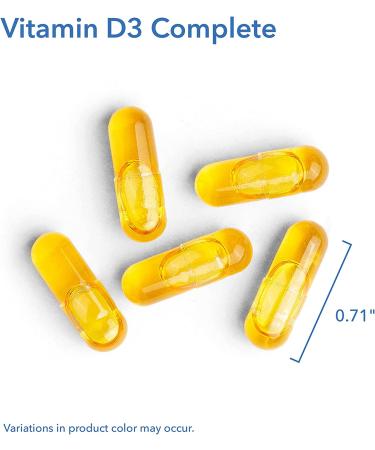 Allergy Research Group Vitamin D3 Complete 120 Fish Gelatin Capsules - High Potency Immunity Support - Buy Online on GoSupps.com