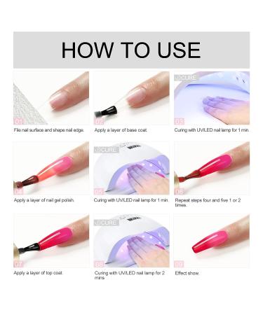 COSCELIA Color Changing Gel Nail Polish Set - 6 Spring Colors, Glitter & Mood Changing, Soak Off, Manicure Gifts for Women - Buy Online on GoSupps.com