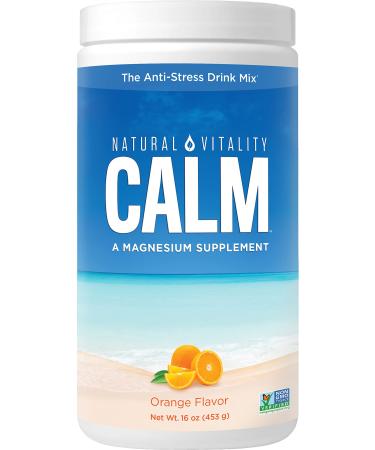 Natural Vitality Natural Calm The Anti-Stress Drink Organic Orange Flavor 16 oz (453 g)