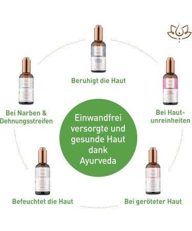 Himalayas Dreams Ayurvedic Body & Facial Oil for Acne Vegan Natural Massage Oil with Almond Sesame Lavender Neem & Pink Lotus | 100ml - Buy Online on GoSupps.com