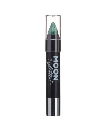 Holographic Glitter Touch Up Pen/Body Chalk Make up for Face & Body by Moon Glitter - 3.5gr - Green