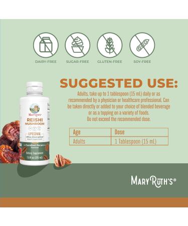 MaryRuth Organics Lion's Mane Liposomal (Coffee Cake) & Reishi Mushroom (Candied Pecan) | Clean Label Project Verified | Vitamins for Cognitive Support Immunity & Overall Health | Vegan Non-GMO - Buy Online on GoSupps.com