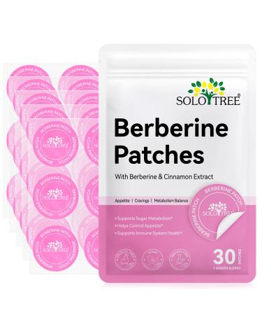 Arkture Berberine Patches for Women and Men with Cinnamon Pomegranate 8-Hour Long-Lasting Formula Support Applied to Various Parts of The Body 30 Patches