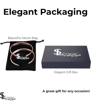Elegant Magnetic Therapy Bracelet | Pure Copper Pain Relief for Arthritis & Carpal Tunnel | 2-Pack | Smarter Lifestyle - Buy Online on GoSupps.com