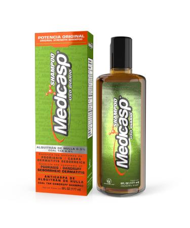 Medicasp Coal Tar Gel Dandruff Shampoo for Seborrheic Dermatitis & Psoriasis (6oz, Pack of 2) - Buy Online on GoSupps.com
