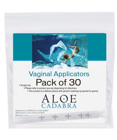 Extra Disposable Vaginal Applicators Individually Wrapped with Dosage Markings (30 Pack)