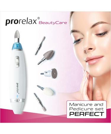 Prorelax Manicure Pedicure Set | Professional Hand & Foot Care for Men & Women | 5 High-Quality Surgical Steel Attachments | Ideal for Home & Travel - Buy Online on GoSupps.com
