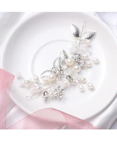 Stunning Bridal Jewelry & Headdress - Silver Crystal Hairpins Vines & Pearl Accessories for Brides - Buy Online on GoSupps.com