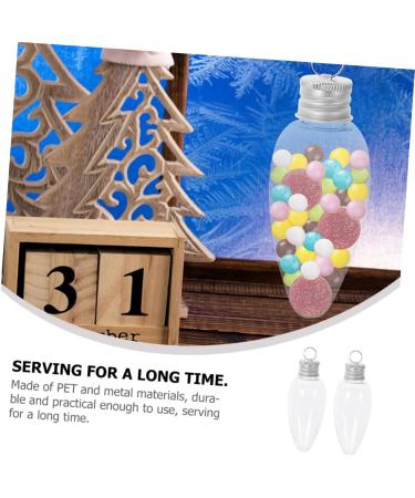 Yardenfun 20pcs Small Light Bulb Candy Bottle Juice Bottles DIY Candy Bottle with Cover Ornament Banquet - Buy Online on GoSupps.com