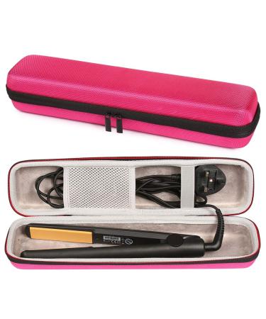 Faylapa Hard Carry Case for Classic Hair Straightener Curling Irons Styler Hair Straightener EVA Case(Accessories Not Include Pink)