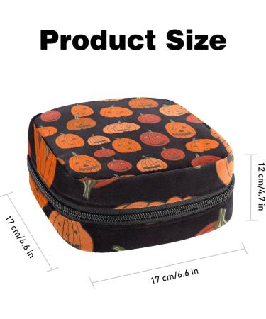 Guantierendiy Halloween Pumpkin Sanitary Napkin Storage Bag Large Capacity Menstrual Cup Pouch Girls Travel Portable Small Makeup Sanitary Pads Organizer Color 4 - Buy Online on GoSupps.com