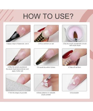28g Acrylic Nail French Manicure Powder Set - White, Clear, Black, Nude | HJ-NAP016 (No.16) - Buy Online on GoSupps.com