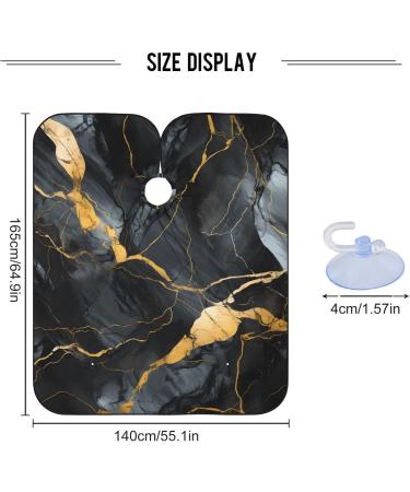 Waterproof Barber Cape - Black Marble & Cheetah Haircut Bib for Men & Women | Unisex Hair Cutting Cape | Durable & Stylish - Buy Online on GoSupps.com