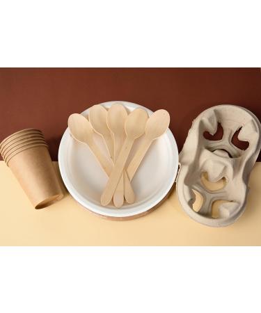 iEco 100% Compostable Eco Friendly Birch Wood Cutlery Sets for Large Parties Catering Food Services Take-Out Soup Spoon 6.3 Length - 1000 Count 1000 Soup Spoons - Buy Online on GoSupps.com