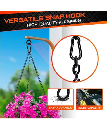 Ahysuet Small Black Carabiner Hook - 40x4mm for Camping Hiking & Outdoor Adventures - Buy Online on GoSupps.com