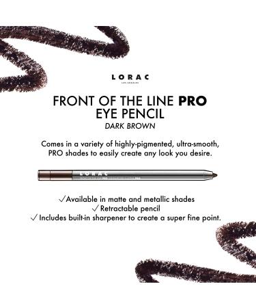 Lorac Front of the Line Pro Eye Pencil - Dark Brown 0.012 oz | Long-lasting Eyeliner - Buy Online on GoSupps.com
