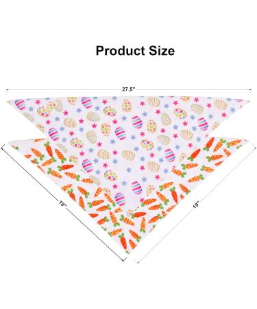 Easter Dog Bandana 2 Pack - Reversible Holiday Scarf for Dogs (White) - Buy Online on GoSupps.com