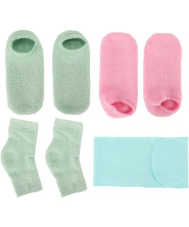 Qukaim Spa Socks Moisturizing Gel Socks and Neck Wrap Set for Home Beauty Salon Spa Socks for Moisturizing Dry Skin Cracked Heels and Cuticles - Buy Online on GoSupps.com