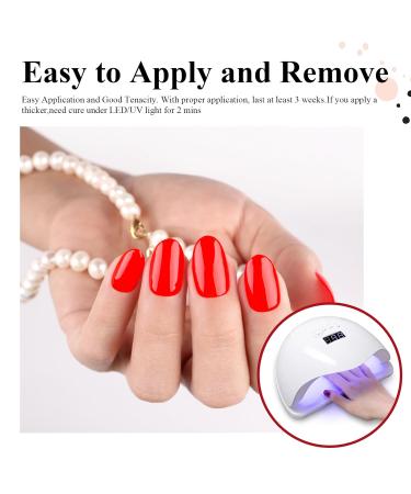 Imtiti Gel Nail Polish - 15ml Neon Red Soak Off Gel for DIY Nail Art | Perfect Gift for Women | International Shipping - Buy Online on GoSupps.com