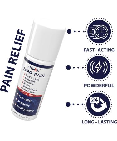 Pain Relief Roll-On Cooling Gel - Soothe Muscle Aches Arthritis & Joint Pain - 3.18 oz - Buy Online on GoSupps.com
