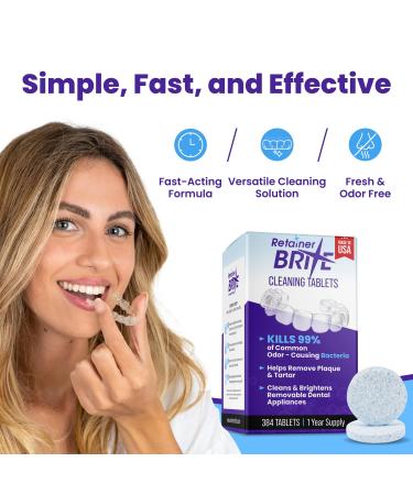 Retainer Brite Retainer brite, 1 year supply, 384 tablets, 384 Count - Buy Online on GoSupps.com