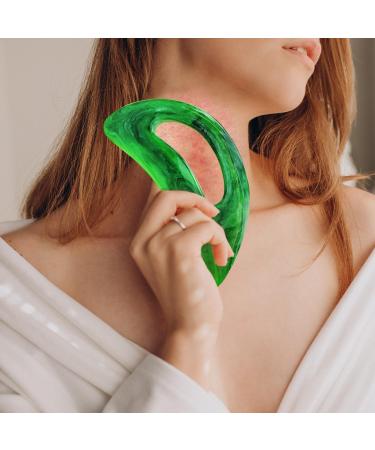 Big Gua Sha Massager - Gua Sha Body Tool for Neck Back & Legs | Lymphatic Drainage Massage Device (Green) - Buy Online on GoSupps.com