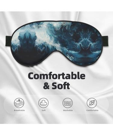 SSIMOO Within The Tides Print Ultra-Soft Light-Blocking Eye Mask - Optimal Comfort for Restful Sleep Black | International Shipping Available - Buy Online on GoSupps.com