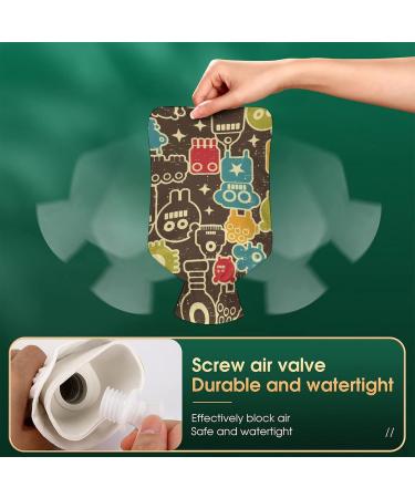 Hot Water Bottle with Lid - Textured Rubber for Pain Relief Cramps & Foot Warmer | Hot & Cold Therapy - Buy Online on GoSupps.com