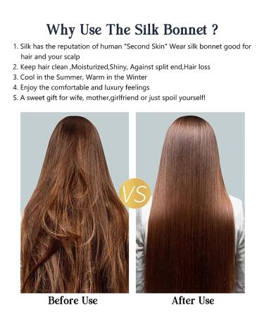 Cocheng Mulberry Silk Bonnet for Curly Hair | Navy Blue Silk Bonnet for Women - Buy Online on GoSupps.com