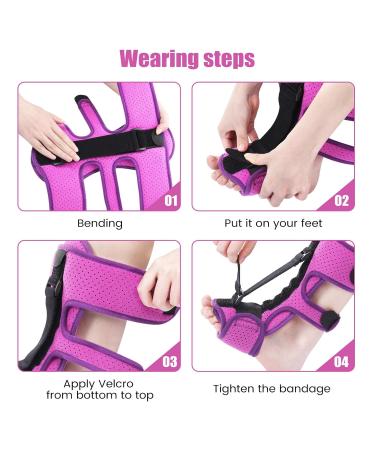 Plantar Fasciitis Night Splint & Brace - Double Effect Relief for Men & Women - Heel Pain Support in Purple - Buy Online on GoSupps.com