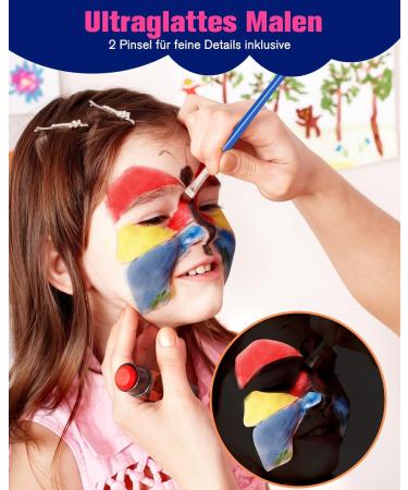 Creamify Bodypainting Colors Set - 14 Neon UV Makeup Pencils for Kids | Washable Face Paint & Glitter for Neon Parties & Festivals - Buy Online on GoSupps.com