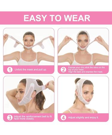 Onewly V Line Double Chin Reducer & Shaping Face Mask for Tightening and Firming - Reveal a V-Shaped Contoured Jawline instantly! - Buy Online on GoSupps.com