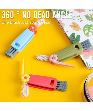 3 in 1 Cup Lid Gap Cleaning Brush 3 Pack Multifunction Insulation Bottle Cleaning Tools for Bottle Gap Tight Spaces Cup Kitchen Brush Small Silicone Bottle Brush Cleaner - Buy Online on GoSupps.com
