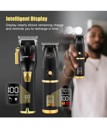 Premium Zero Gapped Hair Clippers & Foil Shaver Set for Men | Cordless Rechargeable Beard Trimmer Kit with LED Display Perfect Gifts for Men - Buy Online on GoSupps.com
