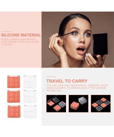 Minkissy 6-Piece Empty Eyeshadow Box Set | Travel-Friendly Acrylic Cosmetic Trays & Blushing Palettes - Buy Online on GoSupps.com