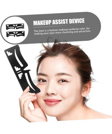Mikinona 2pcs Eyebrow Ruler Microblading Ruler Stencil Mini Eyebrow Drawing Ruler Designer Eyebrow Trimming - Buy Online on GoSupps.com