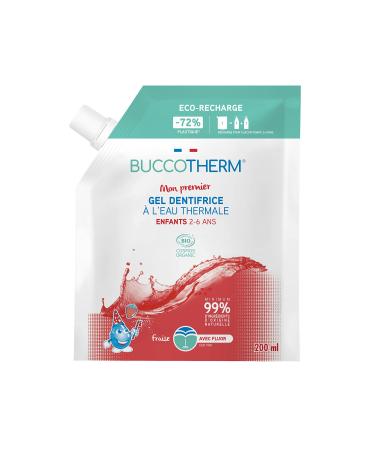 Buccotherm – | My first – Organic toothpaste for children | Fights against the appearance of cavities & dental plaque | Eco-Refill | 99% natural ingredients | Strawberry flavor | Made in France | 200 ml