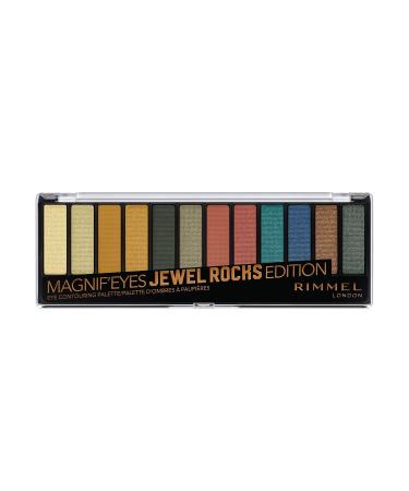 Rimmel Magnif'eyes Eyeshadow Palette  Jewel Rocks Edition (3614227182493) Powder Jewel Rocks Edition 0.49 Ounce (Pack of 1) Palette