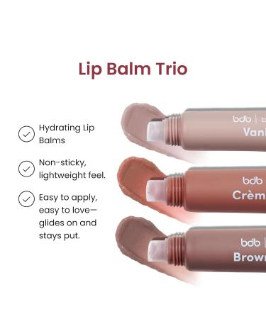 bdb Lip Balm: Berry and Vanilla - Tinted & Hydrating Sheer Color Non-Sticky 2-Pack - Buy Online on GoSupps.com