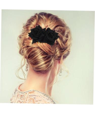 Beavorty 5 Sets Rose Hair Clip Hair Pins for Buns Bridal Wedding Black Rose Flower Hair Comb Rose Hair Comb Womens Barrettes for Hair Red Tiara Rose Hairpin Silk Cloth Miss Roses Safflower - Buy Online on GoSupps.com