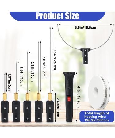 Hot Wire Foam Cutter Kit with Temperature Controller - Electric Cutting Machine for Art Craft EVA Foam Carving (Black) - Buy Online on GoSupps.com