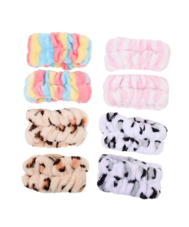 Didiseaon 4paires Bracelets pour Laver le Visage Souple Anti-transpiration Serviettes pour Poignets Femmes Lavage Visage