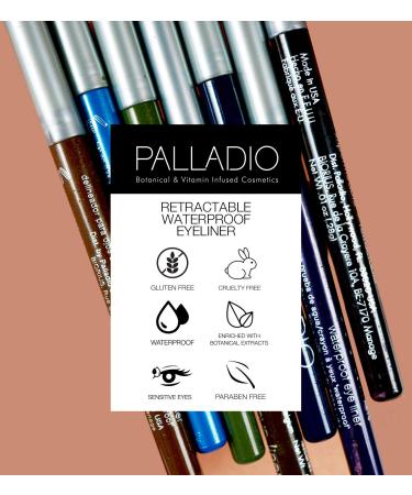 Palladio Retractable Waterproof Eyeliner - Richly Pigmented Smokey Eye Liner for Long Lasting Wear, No Sharpening Needed - 0.01 Fl Oz (Pack of 1) - Buy Online on GoSupps.com