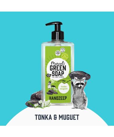 Marcel's Green Soap Hand Soap - Tonka & Muguet | 100% Eco-Friendly Vegan & Biodegradable - 500ml Pack - Buy Online on GoSupps.com