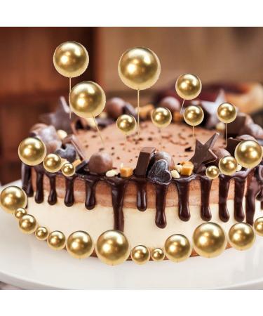 100pcs Gold Silver Balls Mini Balloons Cake Toppers for Birthday Party Wedding Decoration Supplies (4 gold) - Buy Online on GoSupps.com