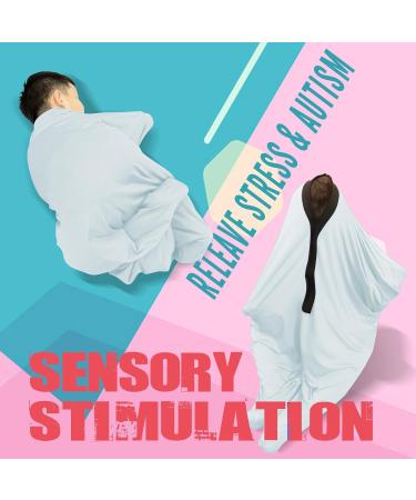SZSMART Sensory Body Sock for Kids 40"x27" Full-Body Wrap Stretchy Body Sox to Relieve Stress for Children with Autism Anxiet (Grey S/89-112cm) S/89-112cm Grey - Buy Online on GoSupps.com